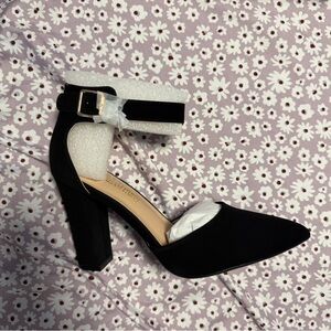 Elegant Black Ankle Strap Heels